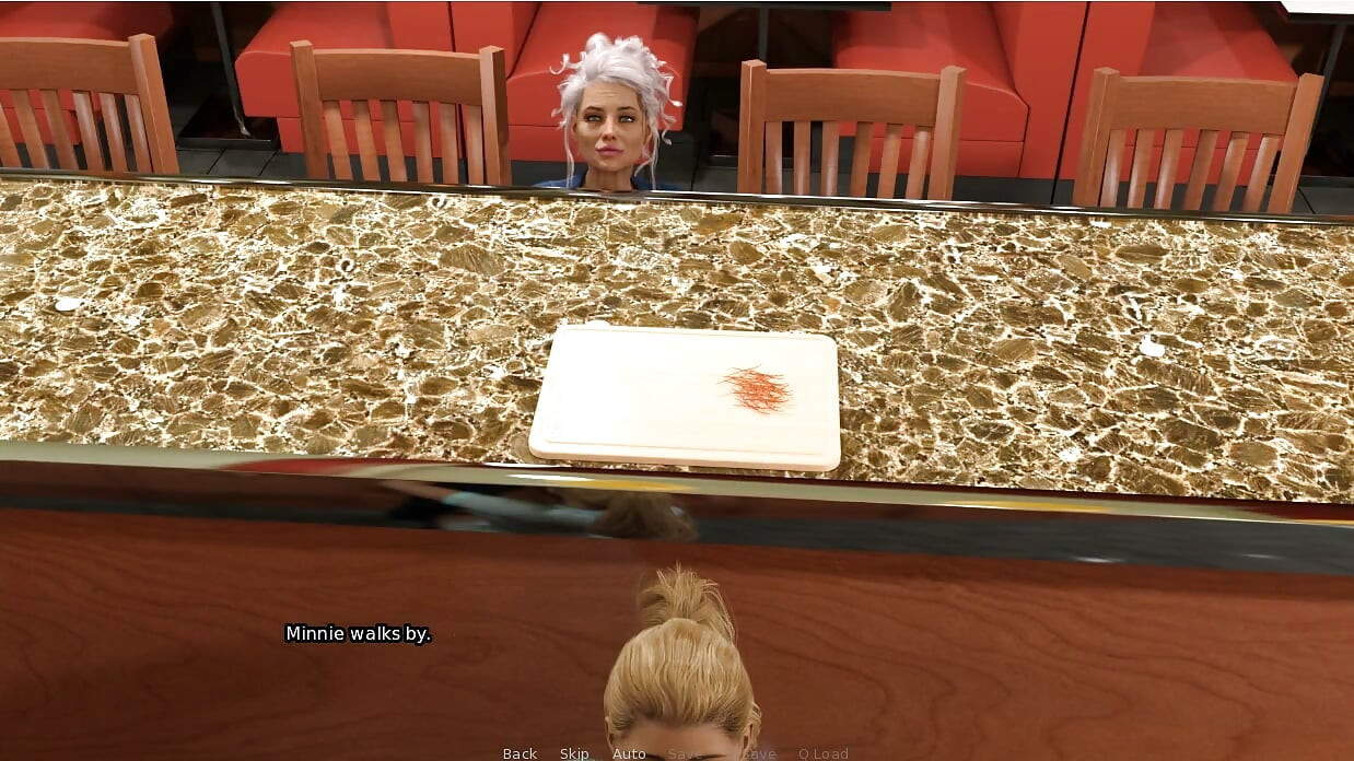 Oma's huis - gameplay - rollenspel - werknemer betrapt tijdens het pijpen van haar buurman en dwergeigenaar doet mee