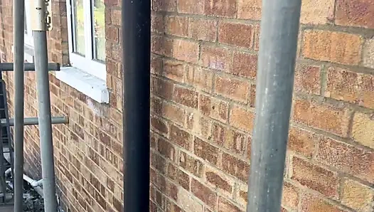 She Likes to Let the Workmen Watch Through the Window While Wanking and Filming