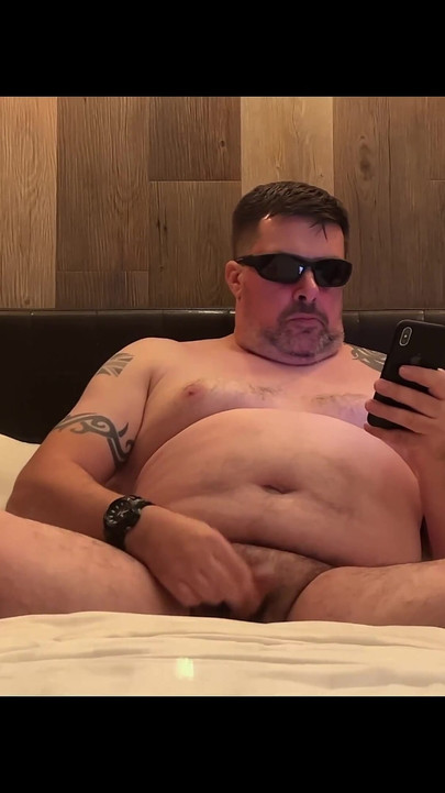 On the Bed Having a Wank