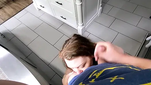 Sex Tape #21 - Kitchen Blowjob During Coffee Time - 6-5-22
