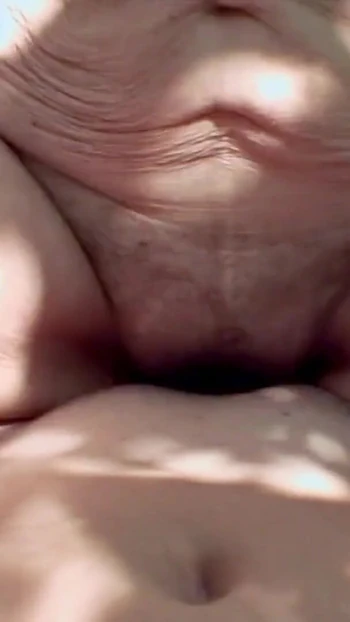 Powerful moment from "81yr old Granny Seduced to Outdoor POV Sex by Step-Grandson"