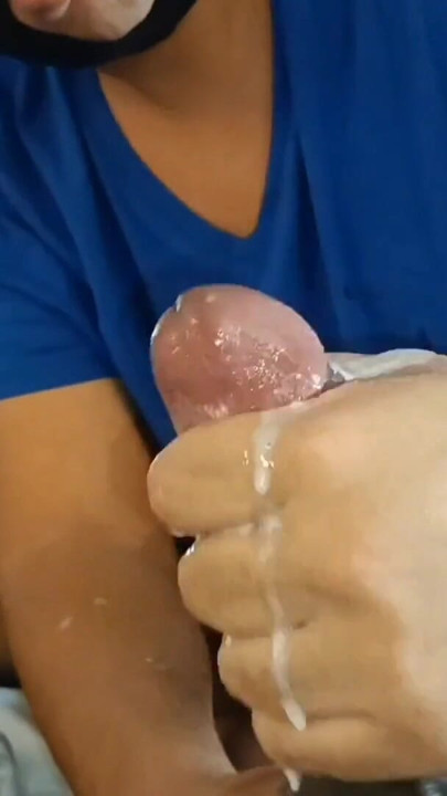 How delicious it is to suck the huge thick and black cock of my neighbor sitting like this and to fill my mouth and face with cum. | Clip 1