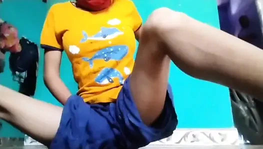 Indian beautifull girl doing fingering in home