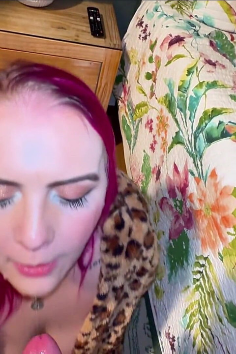 POV: Cute Goth Girl in Teddy Bear Pajamas Gets Face Fucked & Creampied