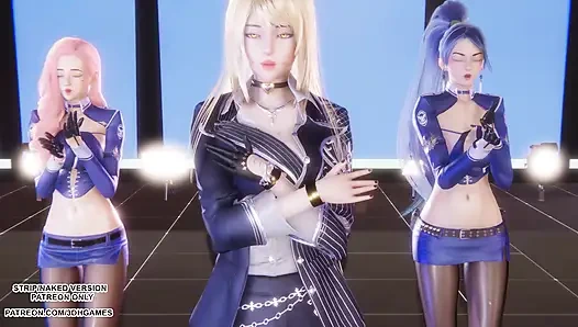 MMD TWICE - говорить, что говорить Ahri Seraphine Kaisa, сексуальная Kpop, танец лиги легенд, хентай без цензуры, 4K 60FPS