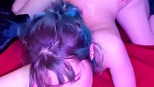 18-jährige muschi lecken, doggystyle und oraler creampie-spaß