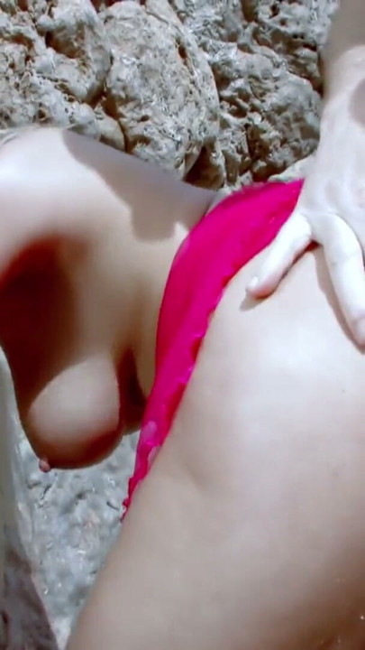 Young spanish blonde with big natural tits banged on the beach | Clip 2