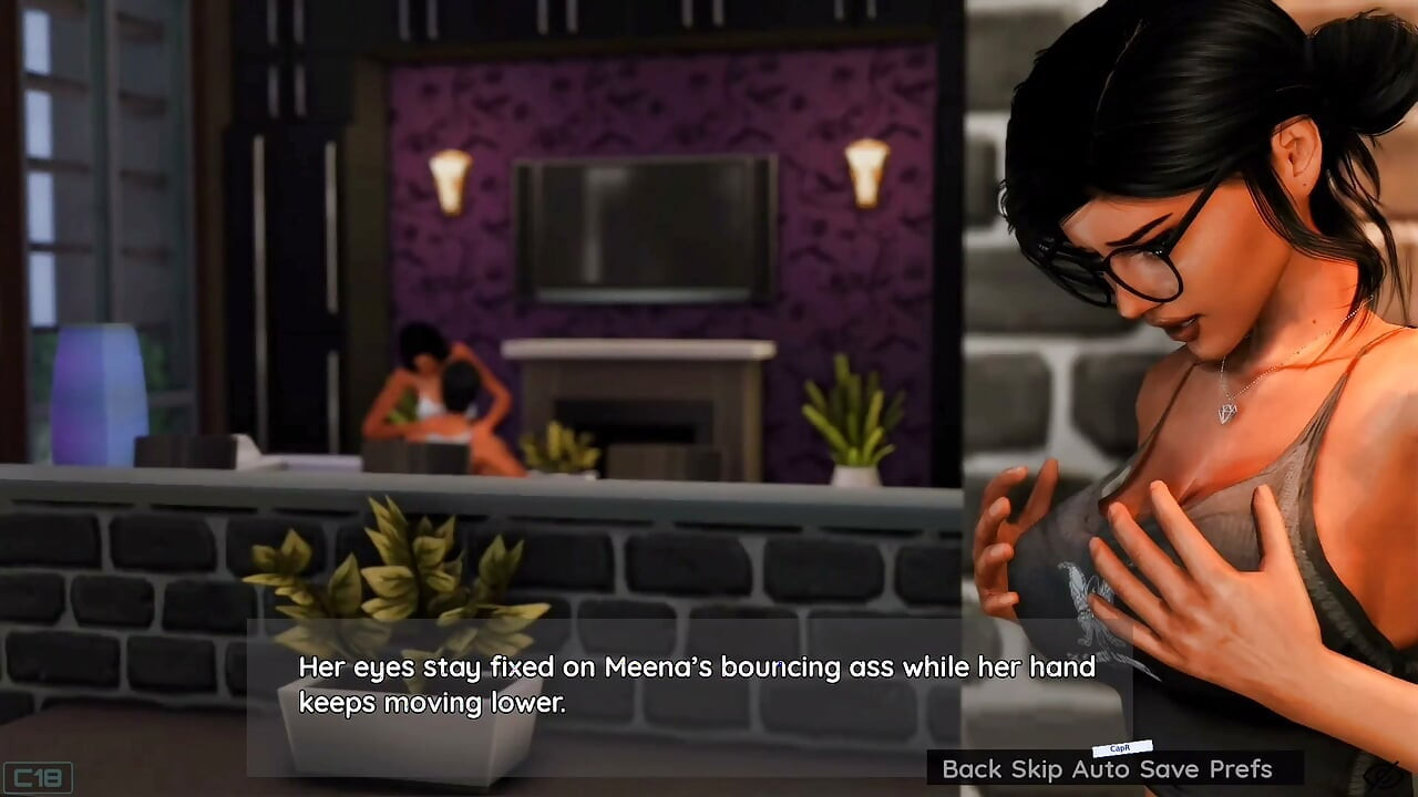 Meena and Ronnie orgasm in hall