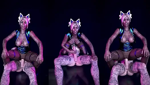 Hot Mulatto Babe Gets Fucked by Big White Cock at Nightclub