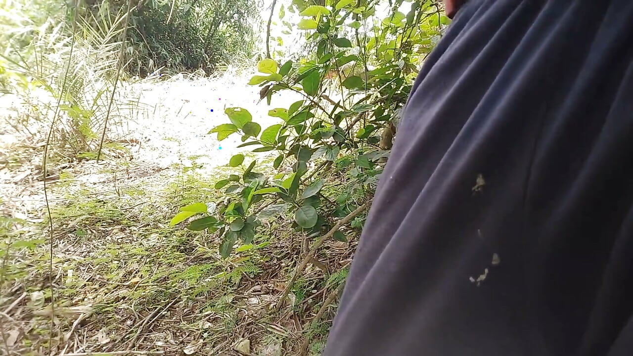 While Roaming in the Field, He Started Hitting the Hilt