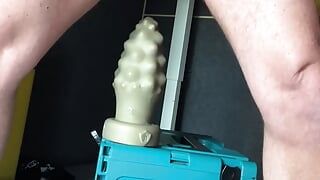 Hard fucking a monster plug