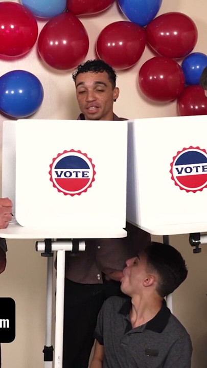 Cute Bottom Takes a Big White Election Night Erection - SayUncle ft. Amone Bane & BabyBear | Clip 1
