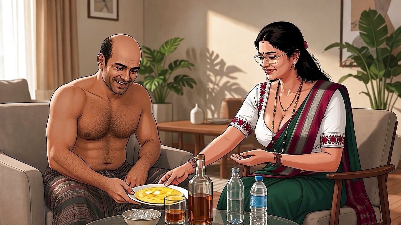 La tía Sujatha golpea Balu de nuevo mientras Husbend está en casa