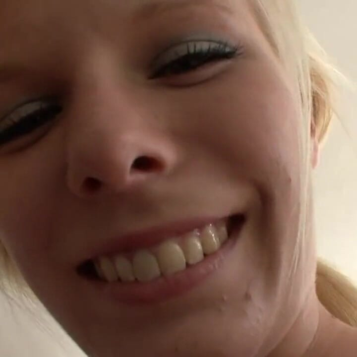 Amazing blonde teen loves big things