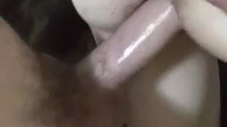 Big cock gapes her tiny hole