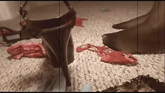 Strong Ravished Pink Slit of Horny Teen Hole Looks Fine Full of Facial