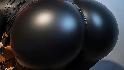 Büyük götlü kız dolaba domalıyor
