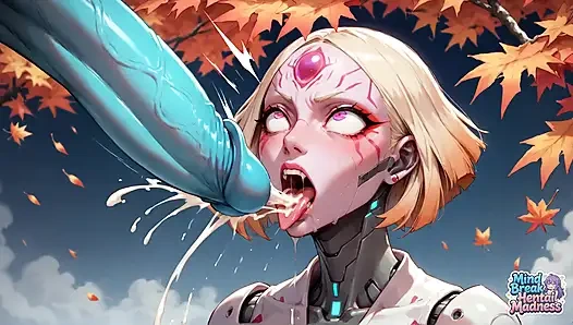 Осенний кибер-осьминог сосет