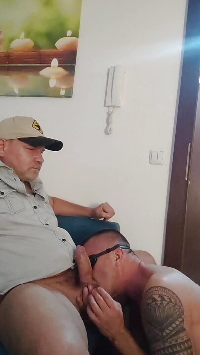 Dexter Daddy Get Sucked. Blowjob Gay Anal Creampie