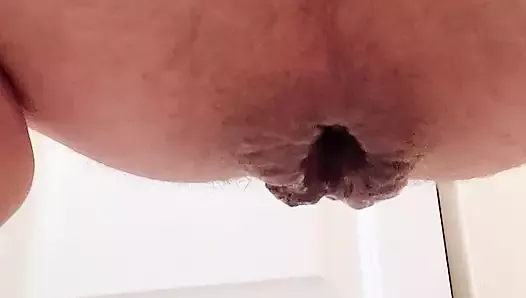 Rose bud pulsating Butt hole close up dripping open