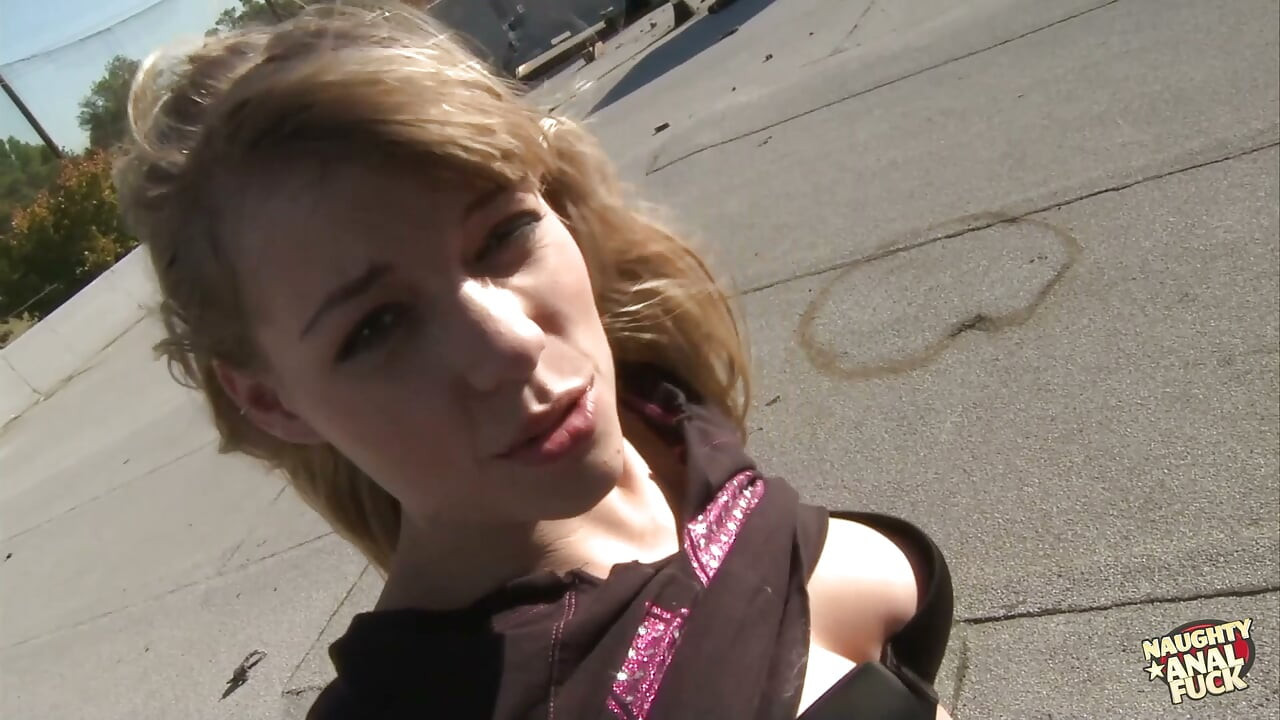 A blonde engages in oral sex in the toilet and then has intense anal intercourse.