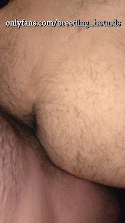 POV hairy ass loaded up bareback by my straight bro.