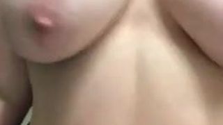 Big tits jumping out of bra