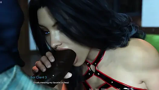 Milf Anna Sucking Old Man Huge Black Cock In Bar And Cum Swallows