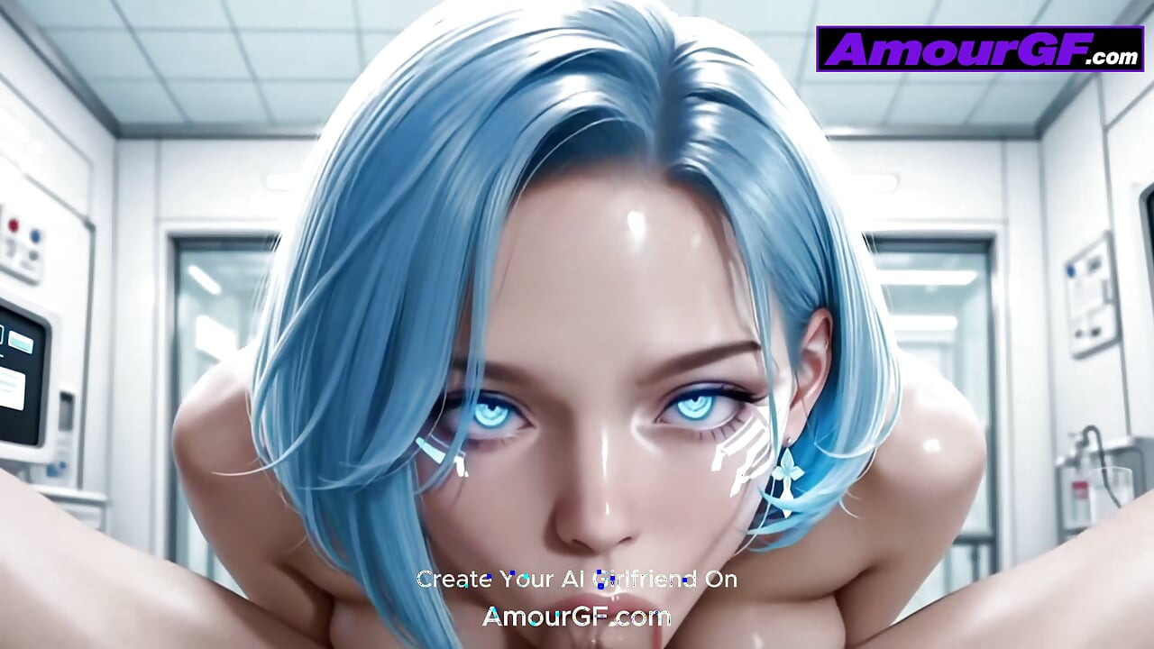 AI Android Blue-Haired Girl Gets Roughly Fucked, Core Overloaded in Pulsing Climax