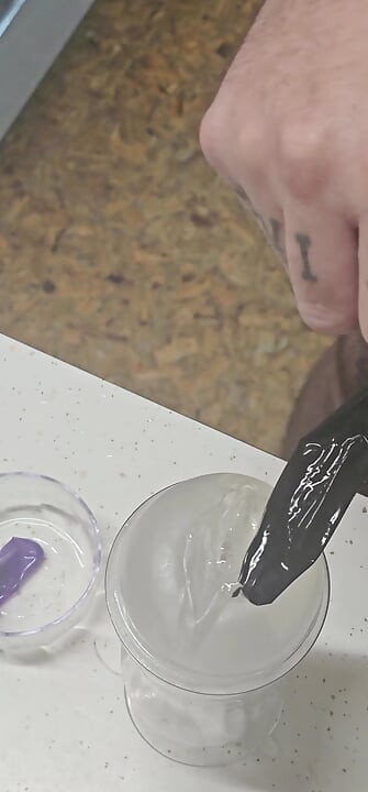 FUCKING A CUM FILLED FLESHLIGHT