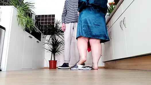 Bringing his stepmother to orgasm