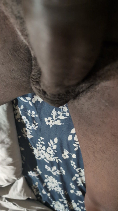 Playing with my hard cock