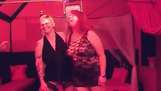 Two Sluts Have a Gangbang with Real Amateurs in a Club
