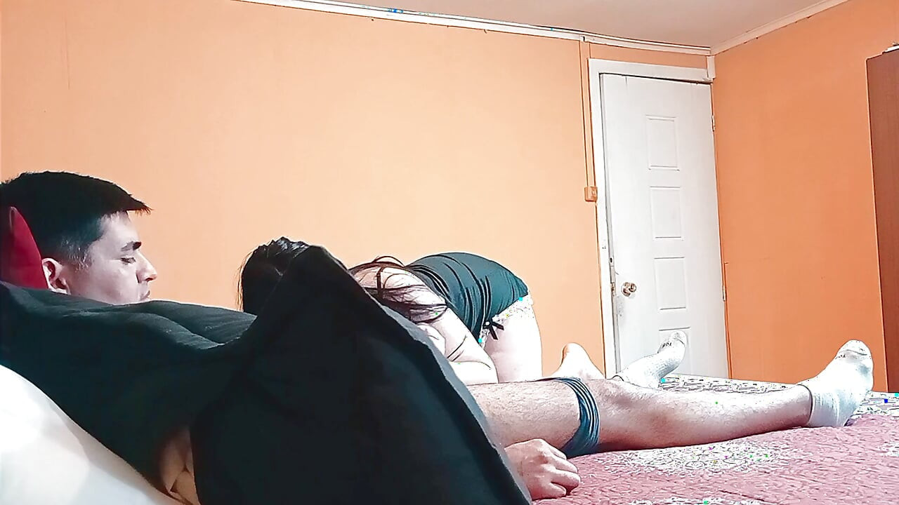 My stepmother catches me sniffing her panties, and we end up fucking.