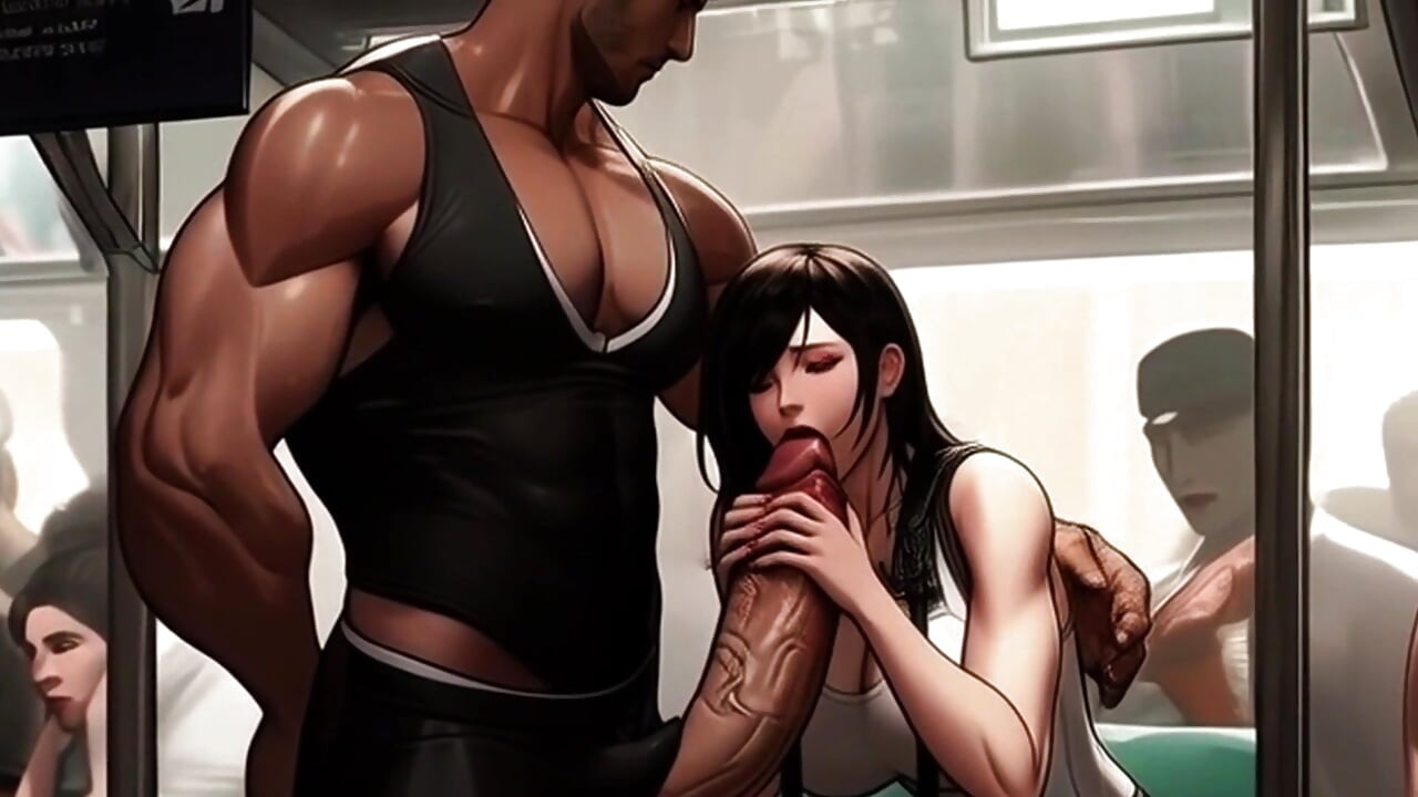 Tifa LOVES finding new dicks to suck on the Midgar train