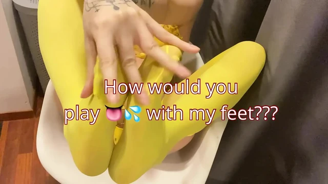 Long socks FEet Oil Massage love