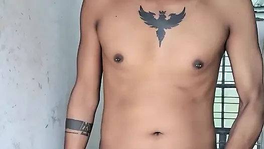 Açık yarak kırmızı tanga desi solo