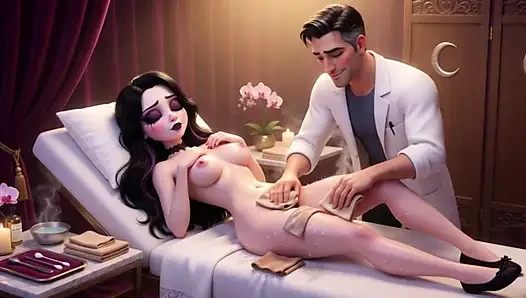 Pemeriksaan sensual luna si cewek gotik ini terbangun di tangan dokternya sendiri (AI generated)