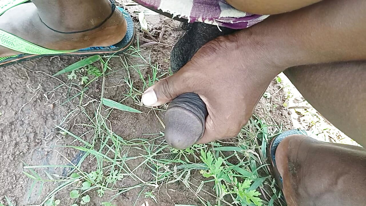24 Year Old Naked in the Open Field  Desi Boy Shows Off Hard Cock in the Wind