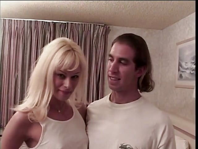 Three experienced guys give two innocent cuties some lessons of sexual education