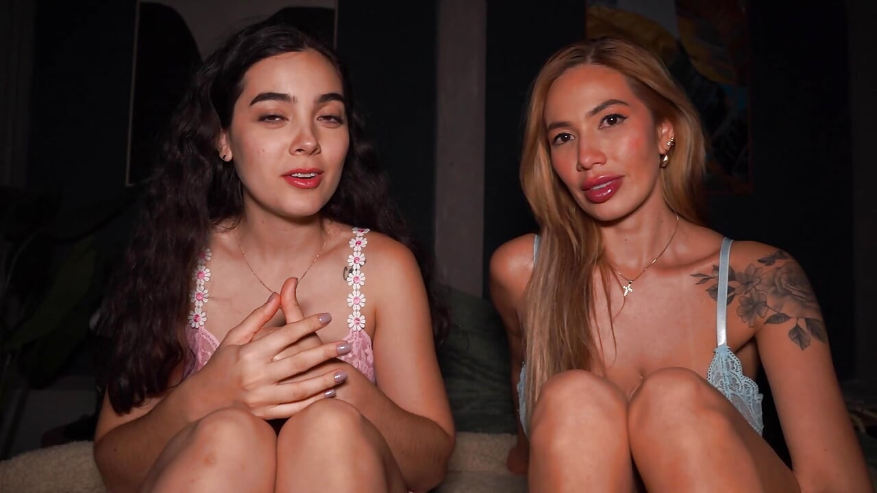 Scissoring with my busty best friend - we fucked in front of my husband