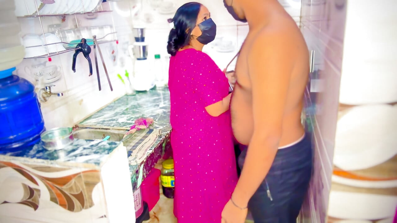 Desi Bhabhi and Devar Hot Romance in Kitchen Desi Cooking & Fun