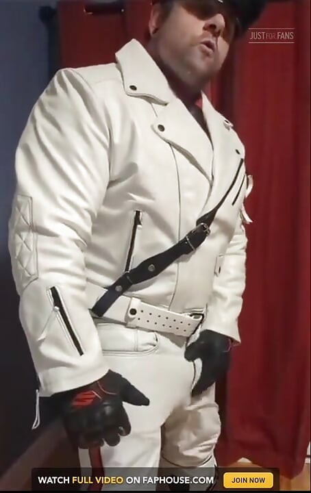 In Full White Leather Formals.