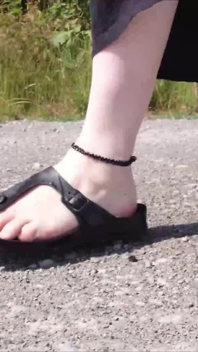 Little Walk with Puddles in Birkenstocks