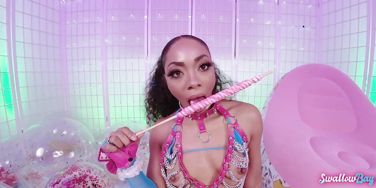 Hot Ebony Babe Cali Caliente Deepthroating Big Cock POV