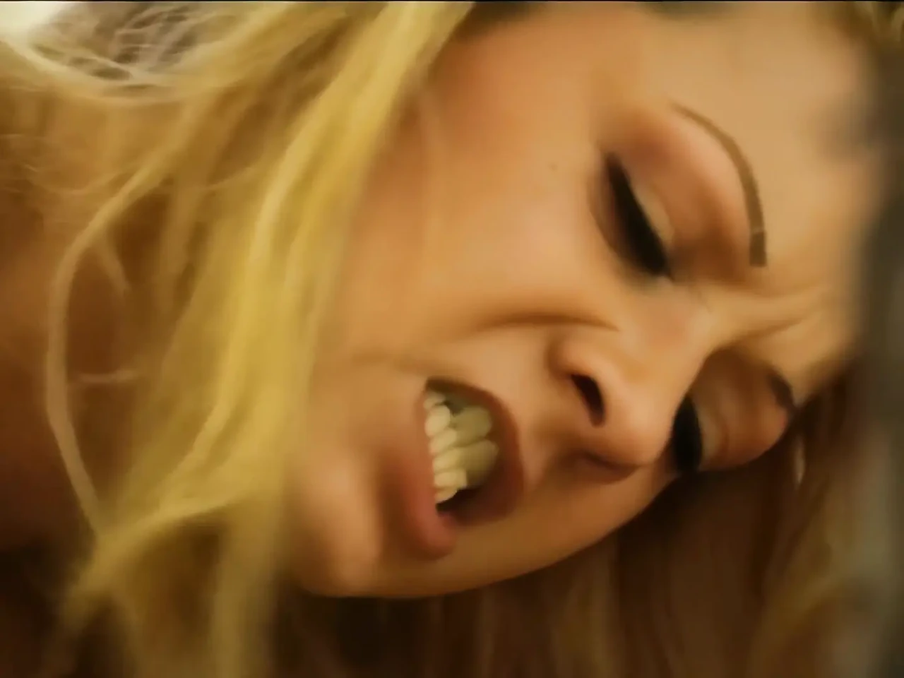 Busty Blonde Fucked by Two Big Cocks