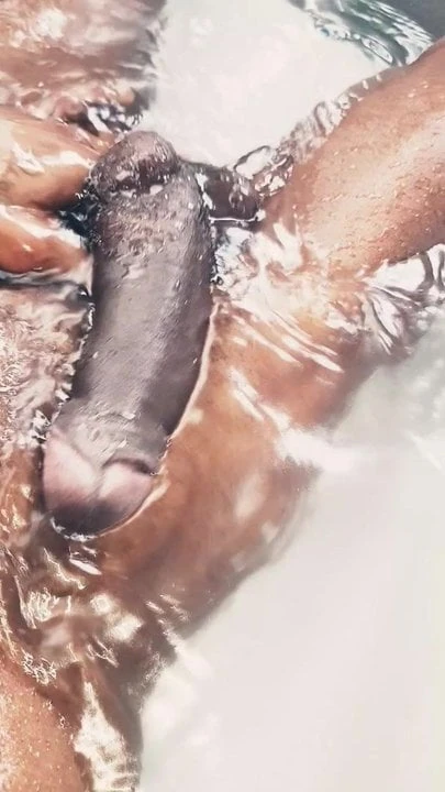 A lil me time BBC handjob bath masturbation