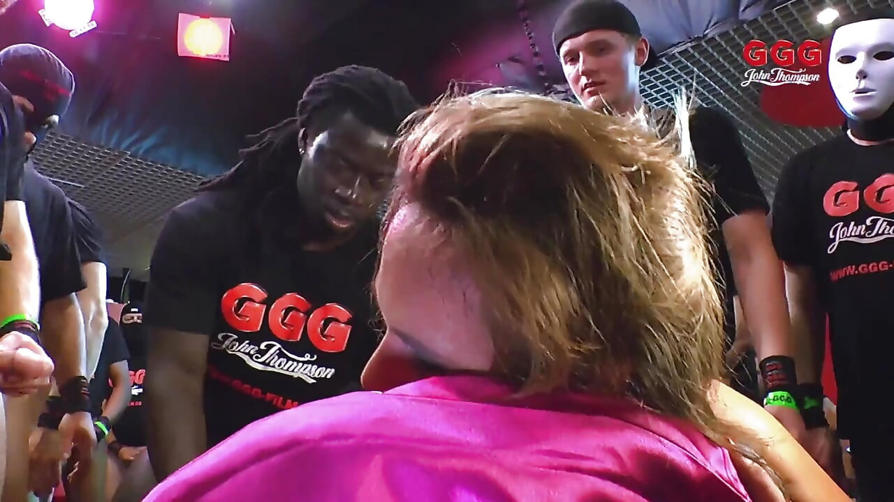 Blonde Fake-tits Slut Fists Pussy & Ass, Squirts Meters Away!