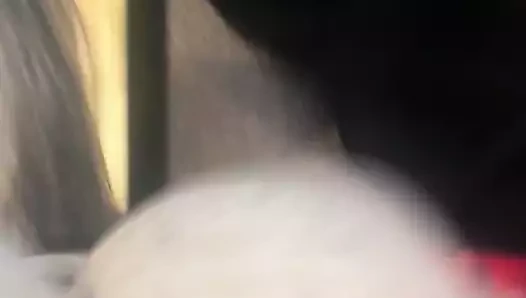 Eş büyük sutyen ve külot ile külot video okşayarak