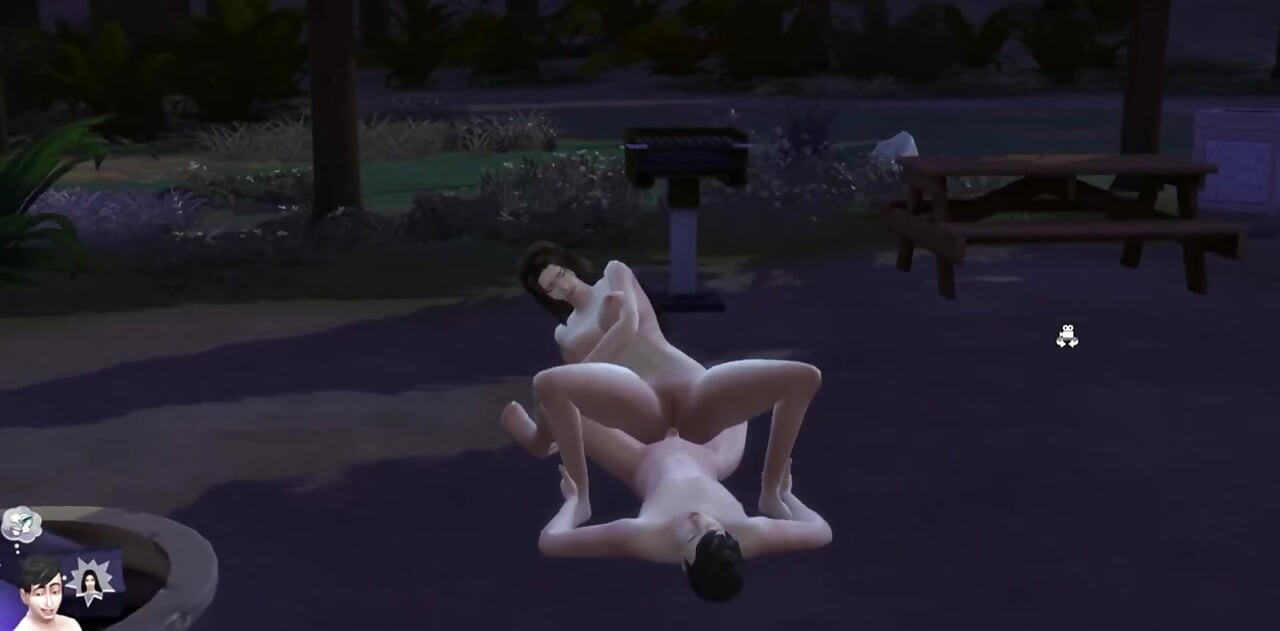 Knulle i skogen med en hot Girl Sims 4